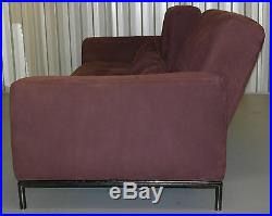 Leather Recliner 4 Seater Sofa & Footstool Very Nice Comfortable Velvet Finish