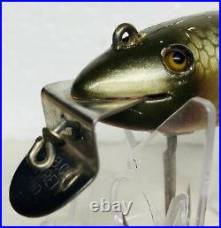 Lot#77 Vintage Creek Chub Fintail Shiner Glass Eyes, Metal Tail, Very Nice Lure