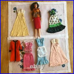 MOD Barbie TNT 1967 doll and 60's original clothes & some handmade, very nice