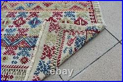 Masterpiece Antique Anatolian Collectors Piece Distressed Embroidered Kilim Rug