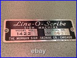 Morgan Line-O-Scribe Sign Machine- very nice RARE- many extras