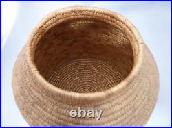 Native American Weave Covered Bowl Very Nice Design. Approx 8 W X 8 T