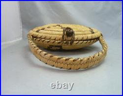 Native American Weave Purse Basket. Very Nice Design. Approx 13.5 T x 10 W