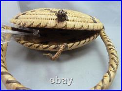 Native American Weave Purse Basket. Very Nice Design. Approx 13.5 T x 10 W