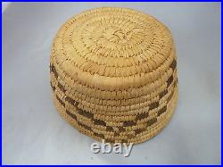 Native American Weave Sm Basket Bowl. Very Nice Design. Approx 3.5 T & 5.5 L