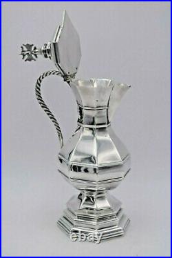 + Nice Antique Hand Made Flagon + 11 ht. + Very Clean + (CU1251) + chalice co
