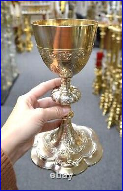 Nice Older Antique Chalice, All Sterling Silver, Very Ornate (CU861)