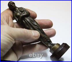 Nice antique very sensual lady nipples marked bronze figure FREE SHIPPING