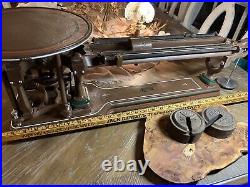 OHAUS ANTIQUE INDUSTRIAL TRIPLE BEAM SCALE 119 SERIES Restored Working VERY NICE