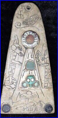Ojuelos Artefact with very Nice skeleton Turquese inlay with Alien takenup