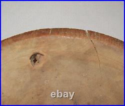 Old Antique Vtg 19th C 1800s 10 Dia Turned Wooden Treen Food Bowl Very Nice