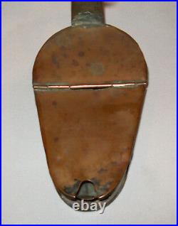 Old Antique Vtg Early 19th C 1830s Copper Betty or Grease Lamp Very Nice Form