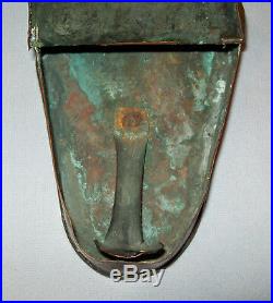 Old Antique Vtg Early 19th C 1830s Copper Betty or Grease Lamp Very Nice Form