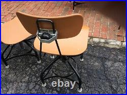 One Vintage TOLEDO Drafting Stool Seat Adjusts 14 To 18 Very Nice