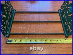 Ornate Cast Iron or Bronze 12-23 Expandable Antique Book Rack Very Nice c1900