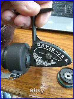 Orvis Orviss 76A Spinning Reel Very Nice Extra Spool Case left hand (75A) rare