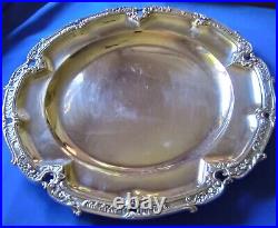 PUIFORCAT very nice 19 th C French Antique Sterling Silver Round plate