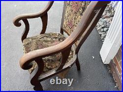 Pair, French Antique Arm Chairs Very Nice Looking 36.5H see details Floral