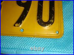 Pair of Antique California CA License Plates 1938 YellowithBlack Very Nice