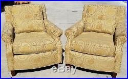 Pair of LEXINGTON HOME FURNISHINGS Upholstered Club Accent Armchairs Very Nice