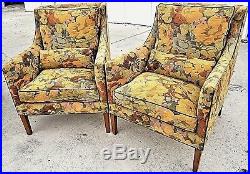 Pair of LEXINGTON HOME FURNISHINGS Upholstered Club Accent Armchairs Very Nice