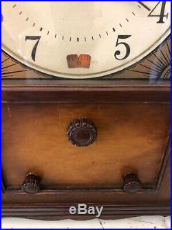 Philco Model 51 Beautiful Clock Mantle Wooden Antique Radio, Very Nice Case/Dial