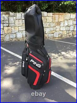 Ping staff Golf Bag Trailblazer W. 8 Way Divider Includes Rain Cover Very Nice
