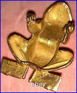 Pre-Columbian 700-1500 AD Gold Frog. Very Nice