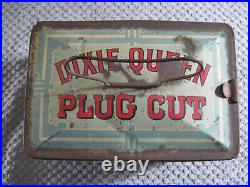 RARE 1900's Dixie Queen Tobacco Tin Litho Lunch Box Pail Sign Antique Very NICE