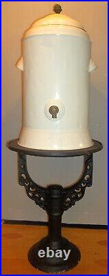 RARE Antique Victorian Metal Picnic Water Cooler withWorking Tap Spigot VERY NICE