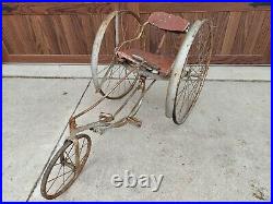 Rare Antique Child's Pedal Tricycle Velocipede Original Very Nice