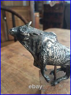 Rare Antique Indonesian Metal Casted Brahman Bull Sculpture Very Nice! FREE SHIP