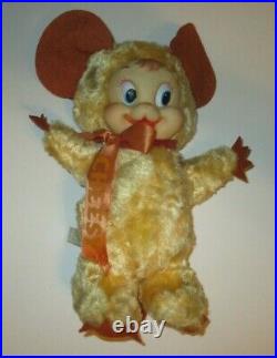 Rushton Star Creations Cheesy Mouse Rubber Faced Plush1950's Very Nice Condition