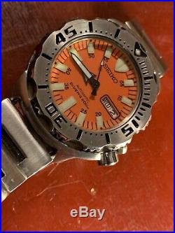Seiko Monster Orange Divers Watch 1st Generation Very Nice Pre-owned Condition