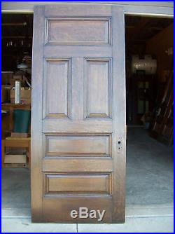 Solid Oak Int. Door 5 Raised panels very nice door (D 8)