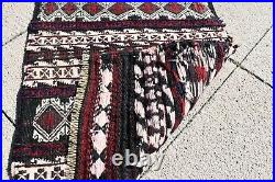 Stunning! Antique Tribal Kilim Rug 1'5 x 2'8 ft Turkoman Kilim Fine Quality Rug
