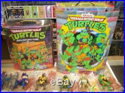 TMNT Huge lot of 18 Turtles and Sewer Layer and 2 cases very nice