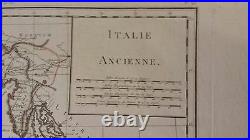 VERY NICE, ANTIQUE Hand Colored map of Ancient Italy P. Tardieu, c. 1790