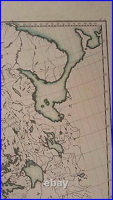 VERY NICE, ANTIQUE Hand Colored map of Ancient Sweden P. Tardieu, c. 1790