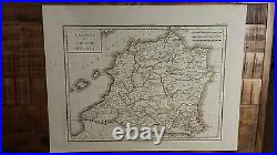 VERY NICE, ANTIQUE Hand Colored map of Baetica, Spain P. Tardieu, c. 1790