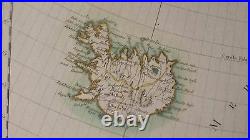VERY NICE, ANTIQUE Hand Colored map of Denmark P. Tardieu, c. 1790