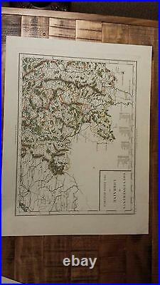 VERY NICE, ANTIQUE Hand Colored map of Lorraine, France P. Tardieu, c. 1790
