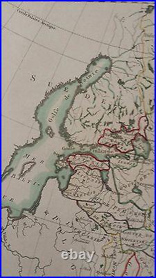 VERY NICE, ANTIQUE Hand Colored map of Russia Pierre Francois Tardieu, c. 1790