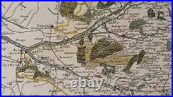 VERY NICE, ANTIQUE Hand Colored map of Touraine, France P. Tardieu, c. 1790
