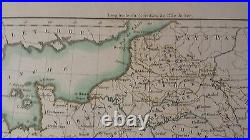 VERY NICE, ANTIQUE Hand Colored map of the France P. Tardieu, c. 1790