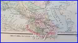 VERY NICE Antique Colored MAP/GRAY'S RUSSIA The National Atlas 1893