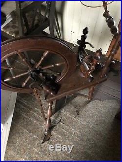 VERY NICE! Antique primitive flax/spinning wheel