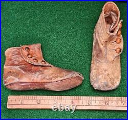 VERY NICE Early Old Antique 1890's 1900's Child's Leather Button Shoes Boots