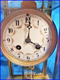 VERY NICE Marti French 1900 Brass Mantel Clock RUNS & STRICKS