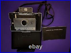 VERY NICE Polaroid Land Camera Automatic vintage antique With Papers And Case